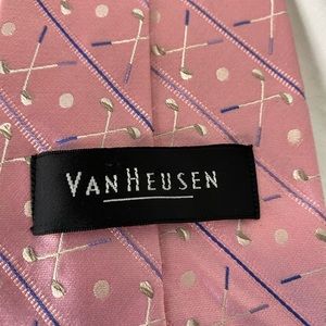 Silk Golf Clubs Pink Long Length Big & Tall Tie